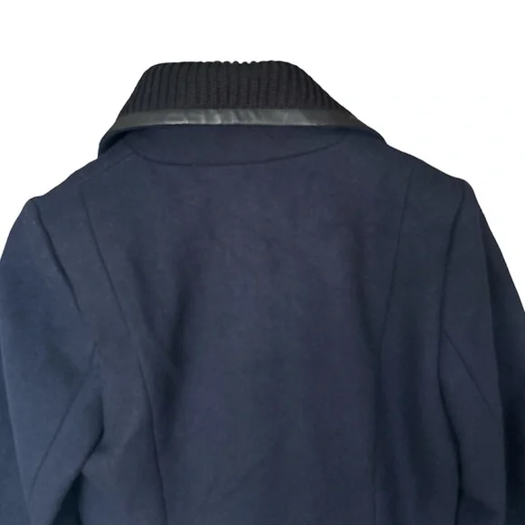 TRINA TURK Fine Lambswool Blend Jacket/Elevated Pea Coat Asymmetrical Collar, 4 - Picture 8 of 14